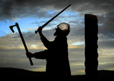 Guthren Thorwulfsson, a viking historical renactor, at Wigtown Book Festival