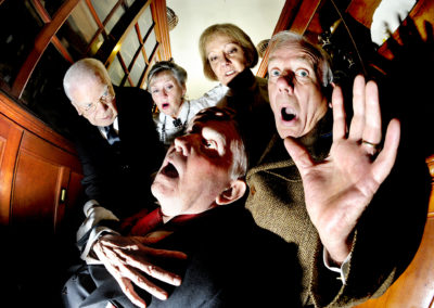 Murder mystery performance at Pollock House, Glasgow, by the National Trust for Scotland