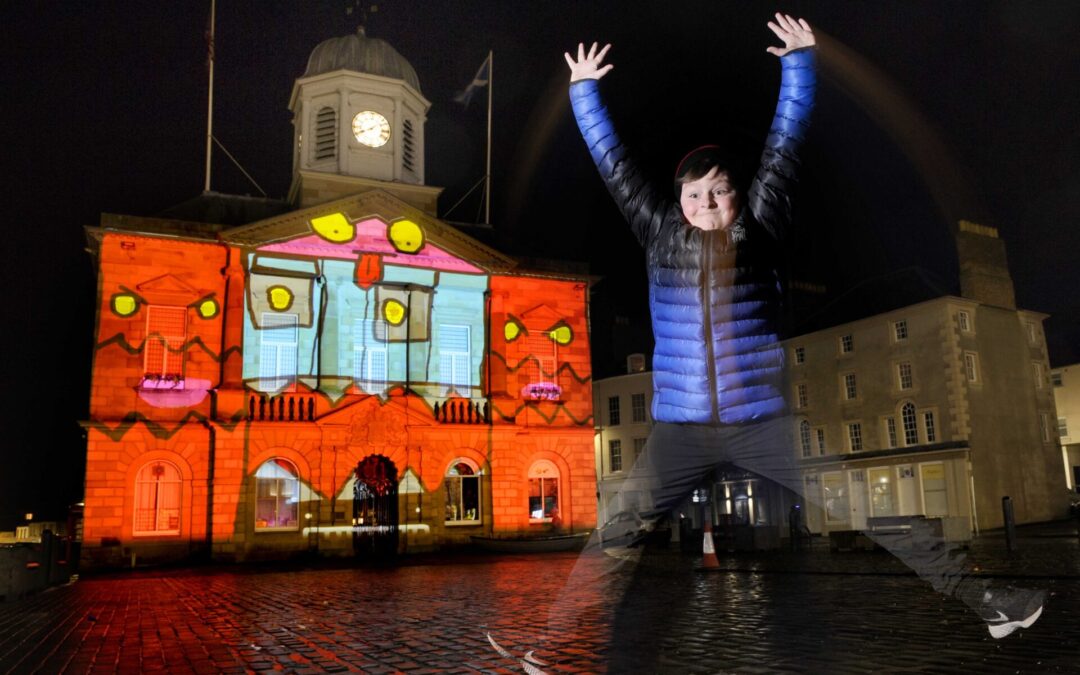 Young Artists’ Projections Give Thirty Colourful New Looks to Kelso’s Town Hall 