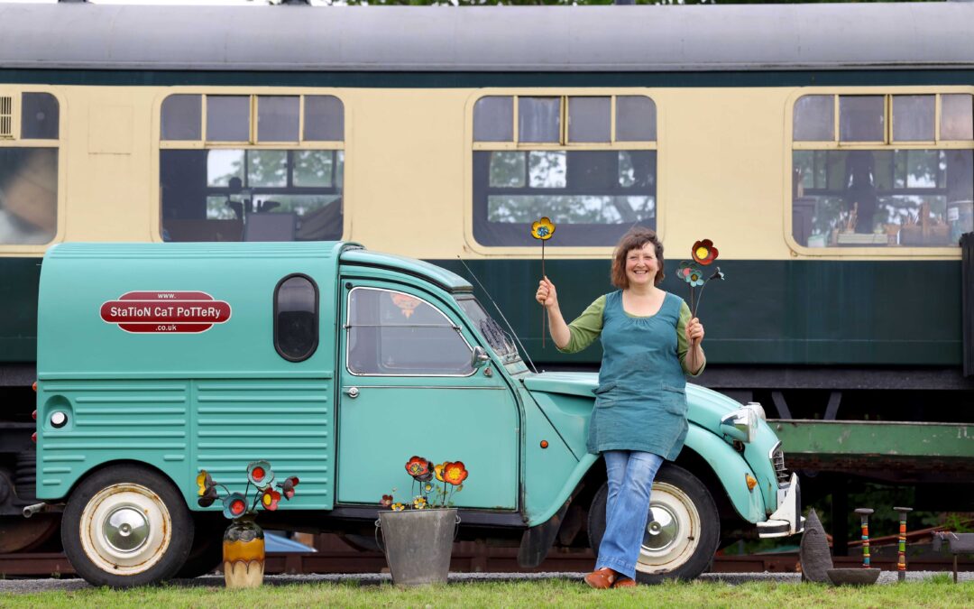 A Potter In A Railway Carriage And A Flower Painting Florist – It’s Perthshire Open Studios